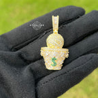 Basketball & Money Iced Out Bling Hip Hop Pendant
