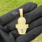Basketball & Money Iced Out Bling Hip Hop Pendant