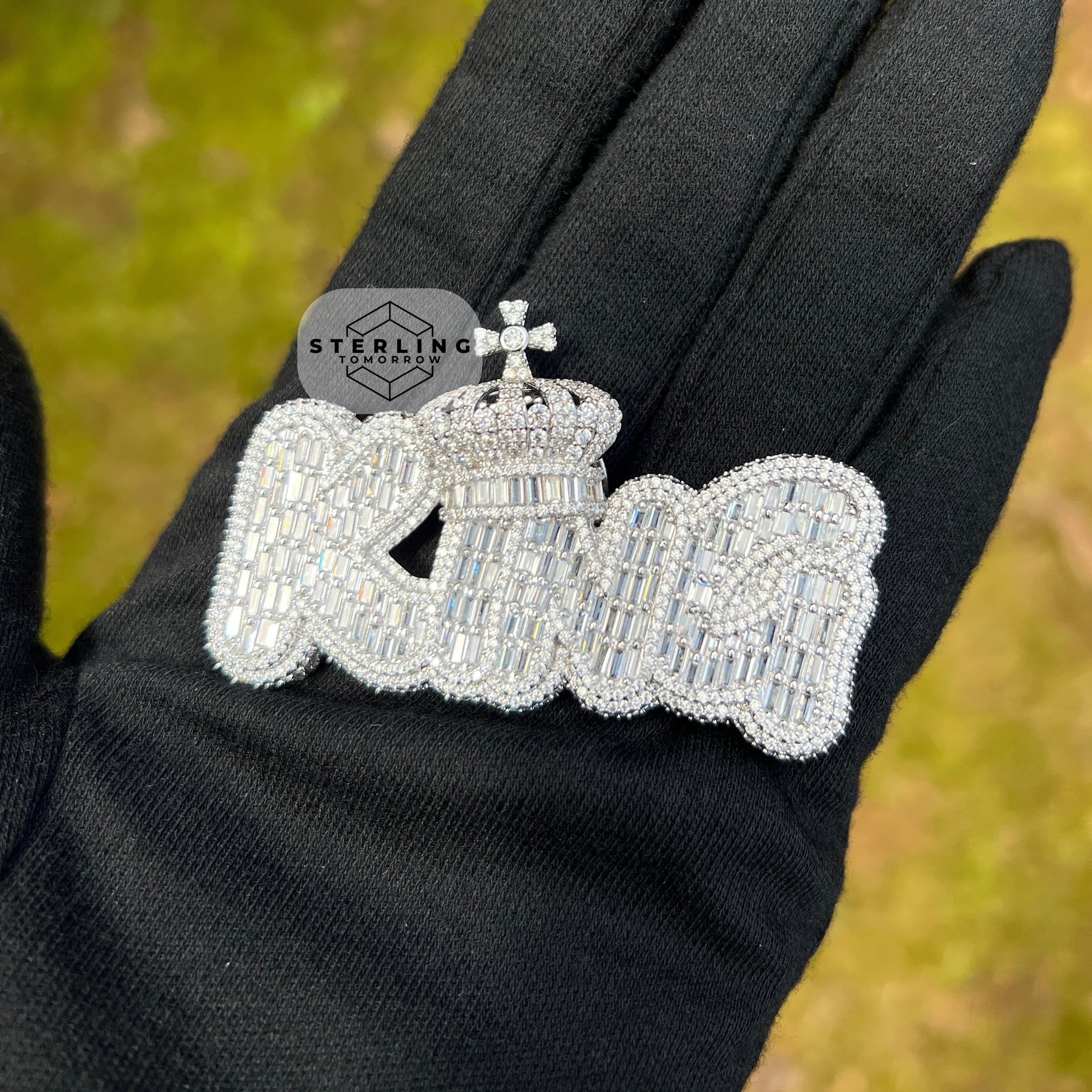 King Silver Tone Pendant