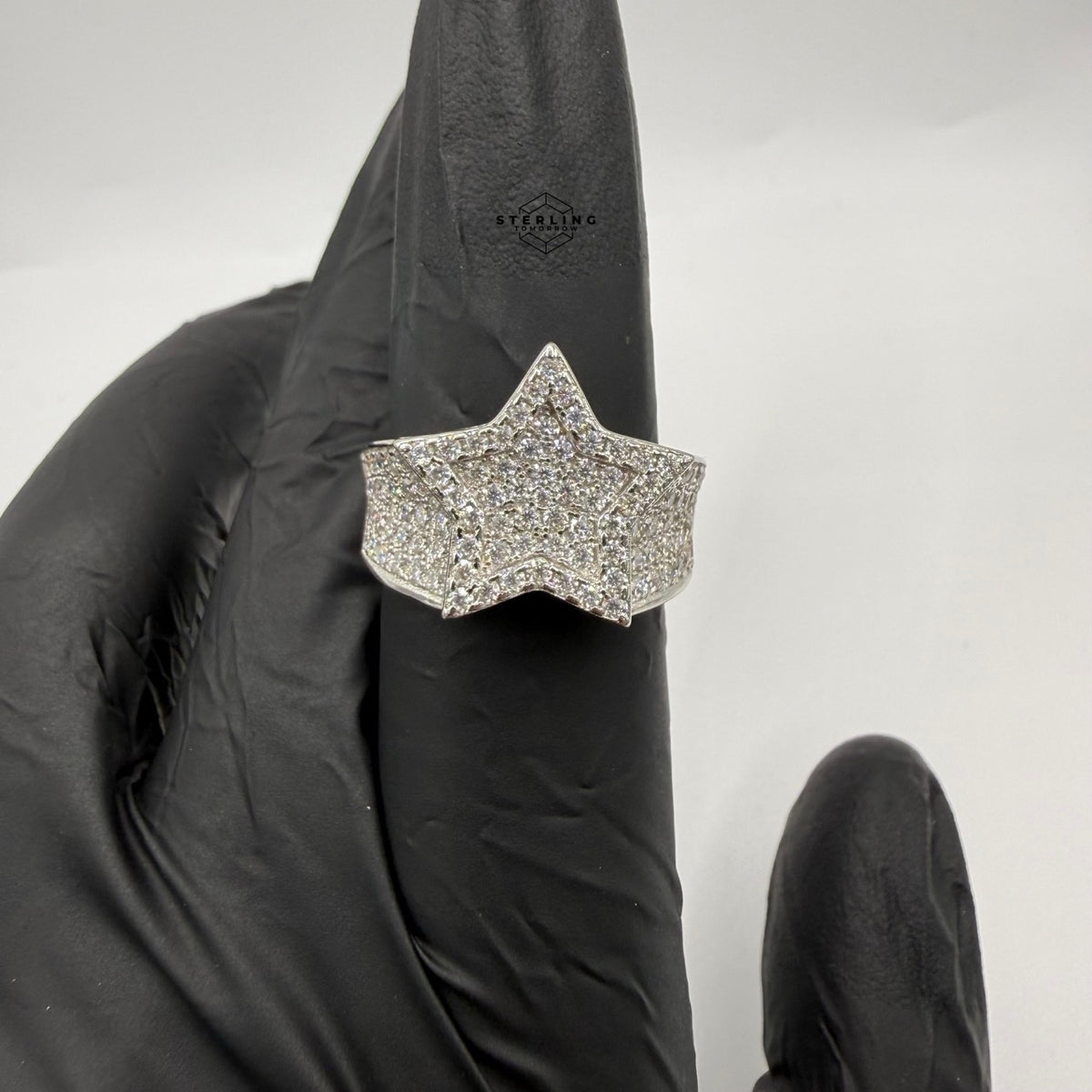 Moissanite Star Ring 925 Silver