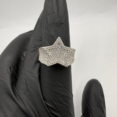 Moissanite Star Ring 925 Silver