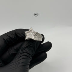 Moissanite Star Ring 925 Silver