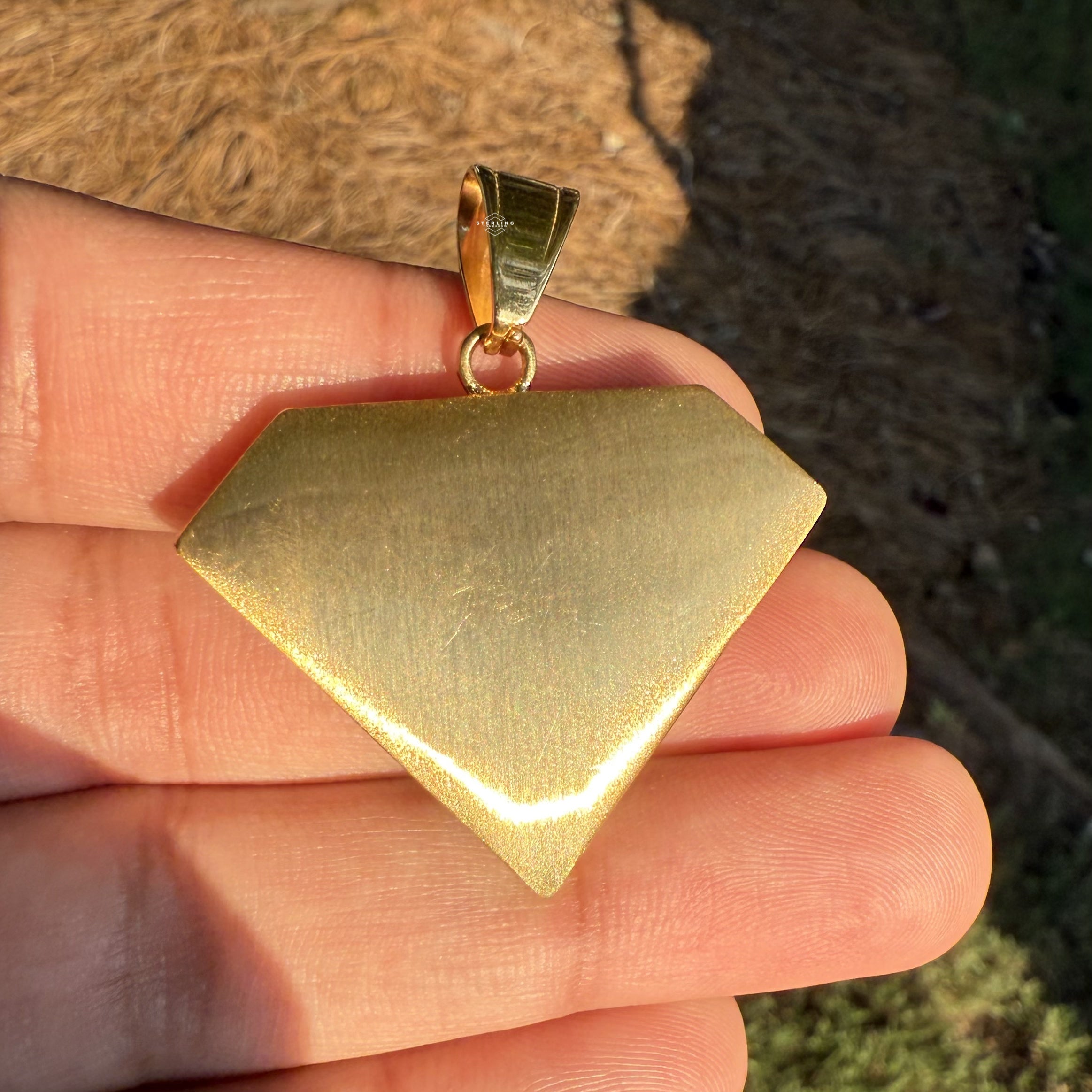 Gold 'S' Superhero Iced Out Pendant