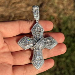 Designer Cross Iced Out Pendant