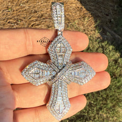 Designer Cross Iced Out Pendant