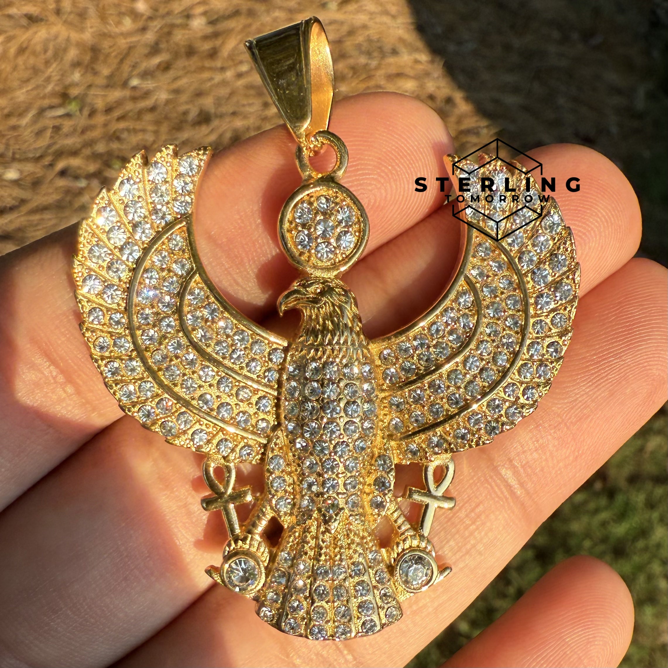 Eagle Gold Stainless Steel Pendant Necklace  Waterproof & Durable