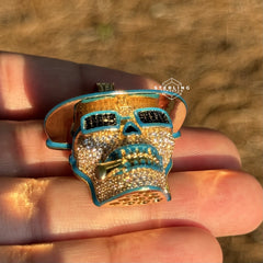 Smoking Skull Iced Out Pendant