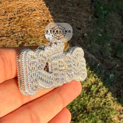 King Silver Tone Pendant