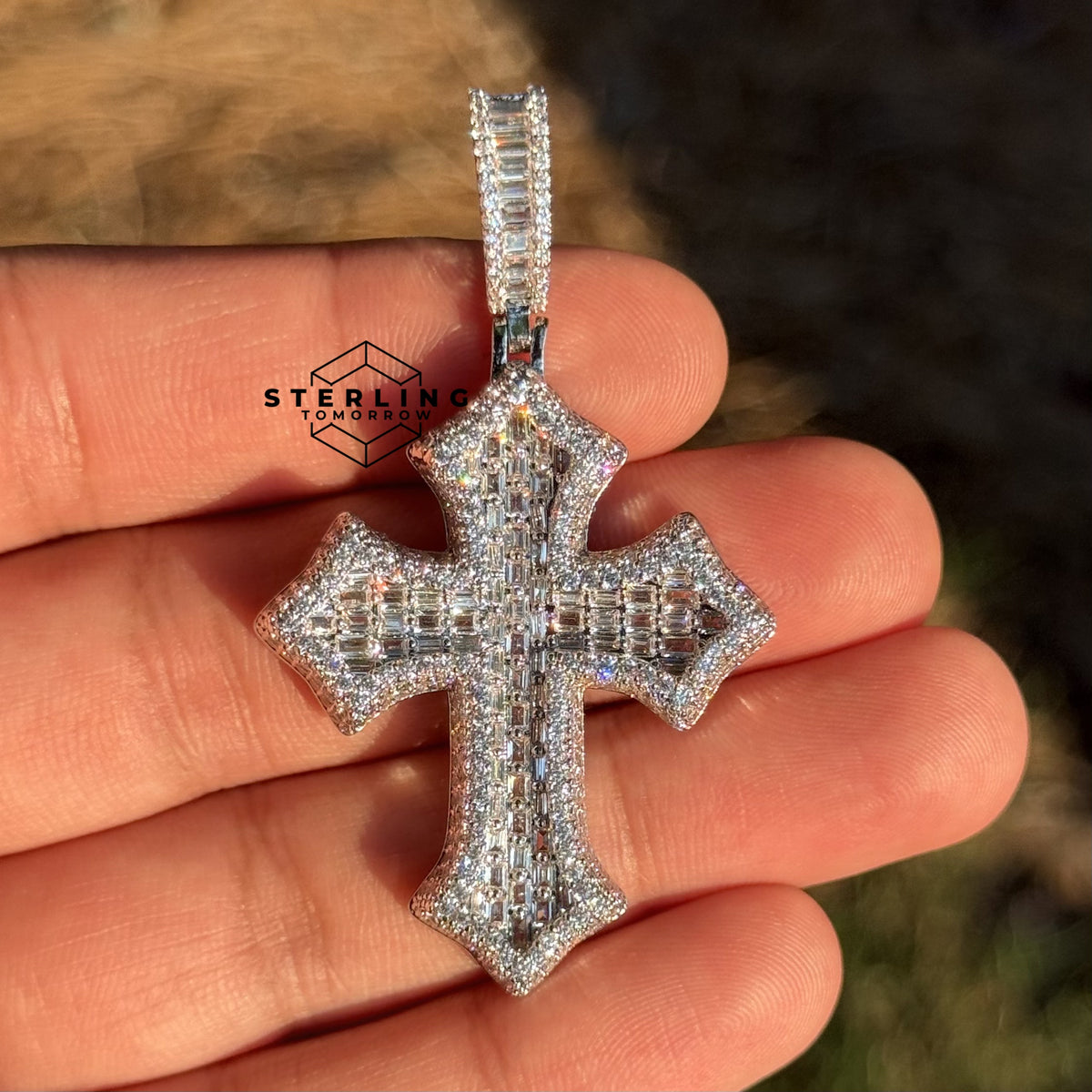 Cross Baguette Pendant