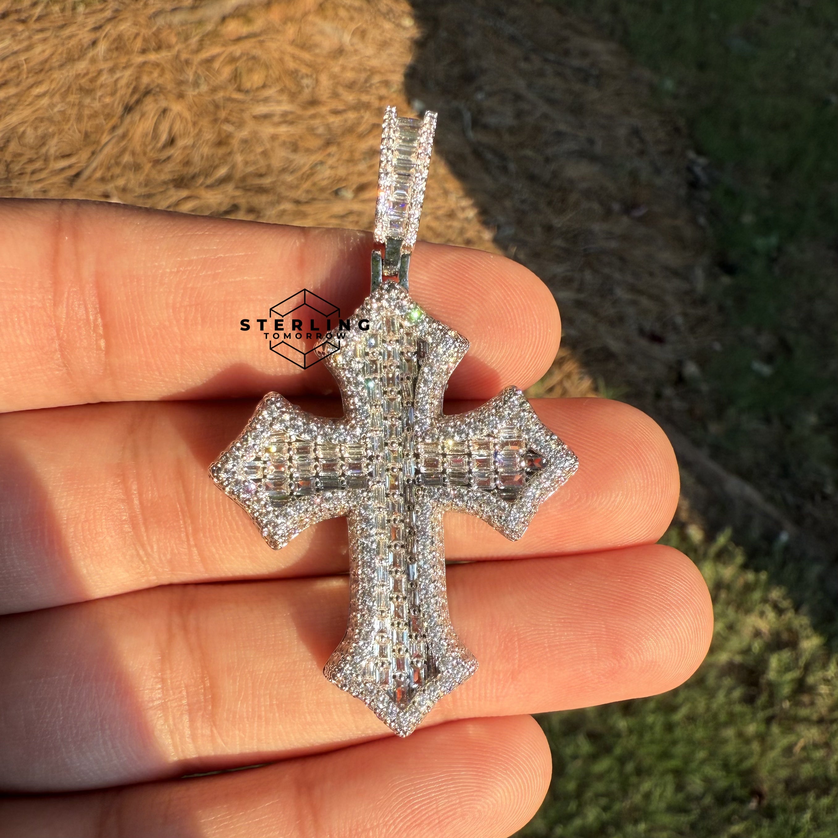 Cross Baguette Pendant