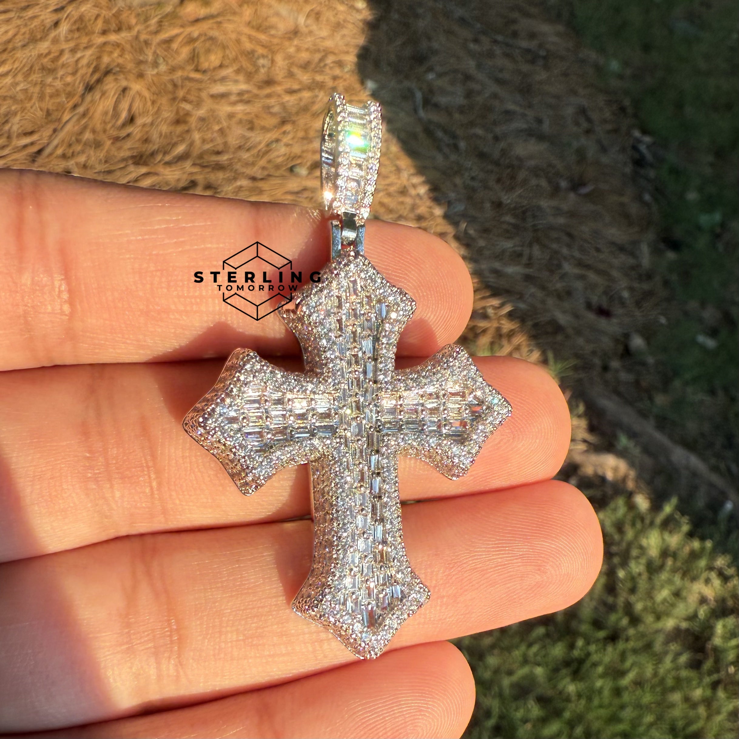 Cross Baguette Pendant