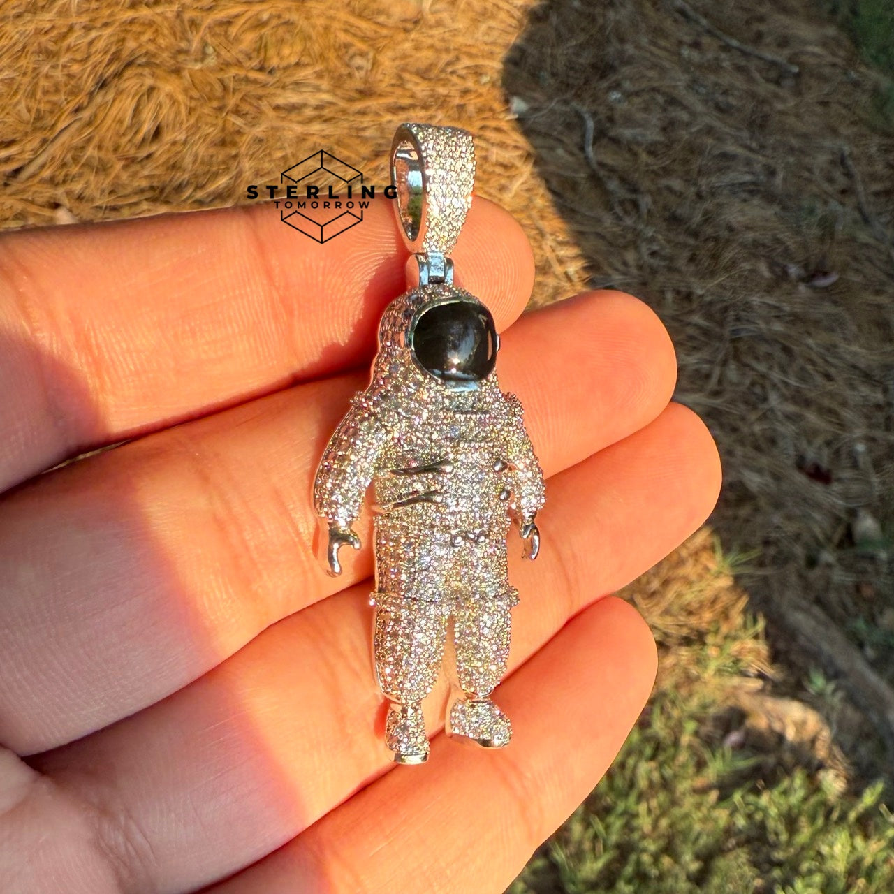 Astronaut Iced Out Pendant