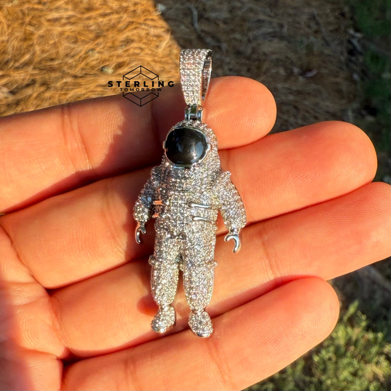 Astronaut Iced Out Pendant