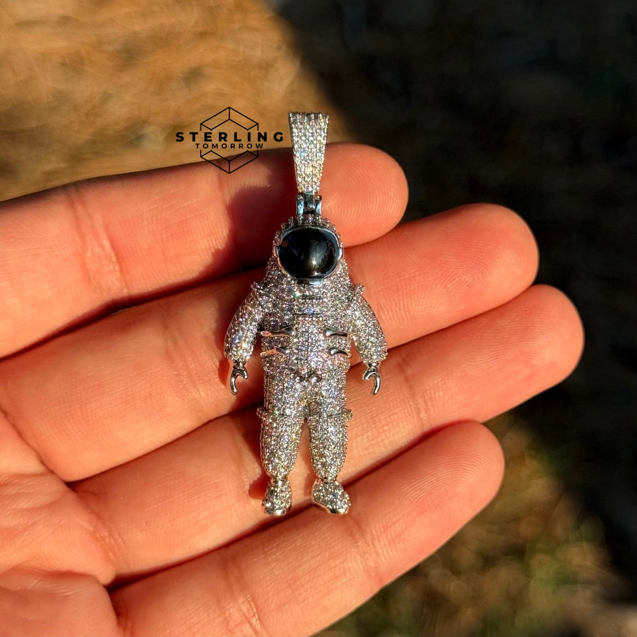 Astronaut Iced Out Pendant