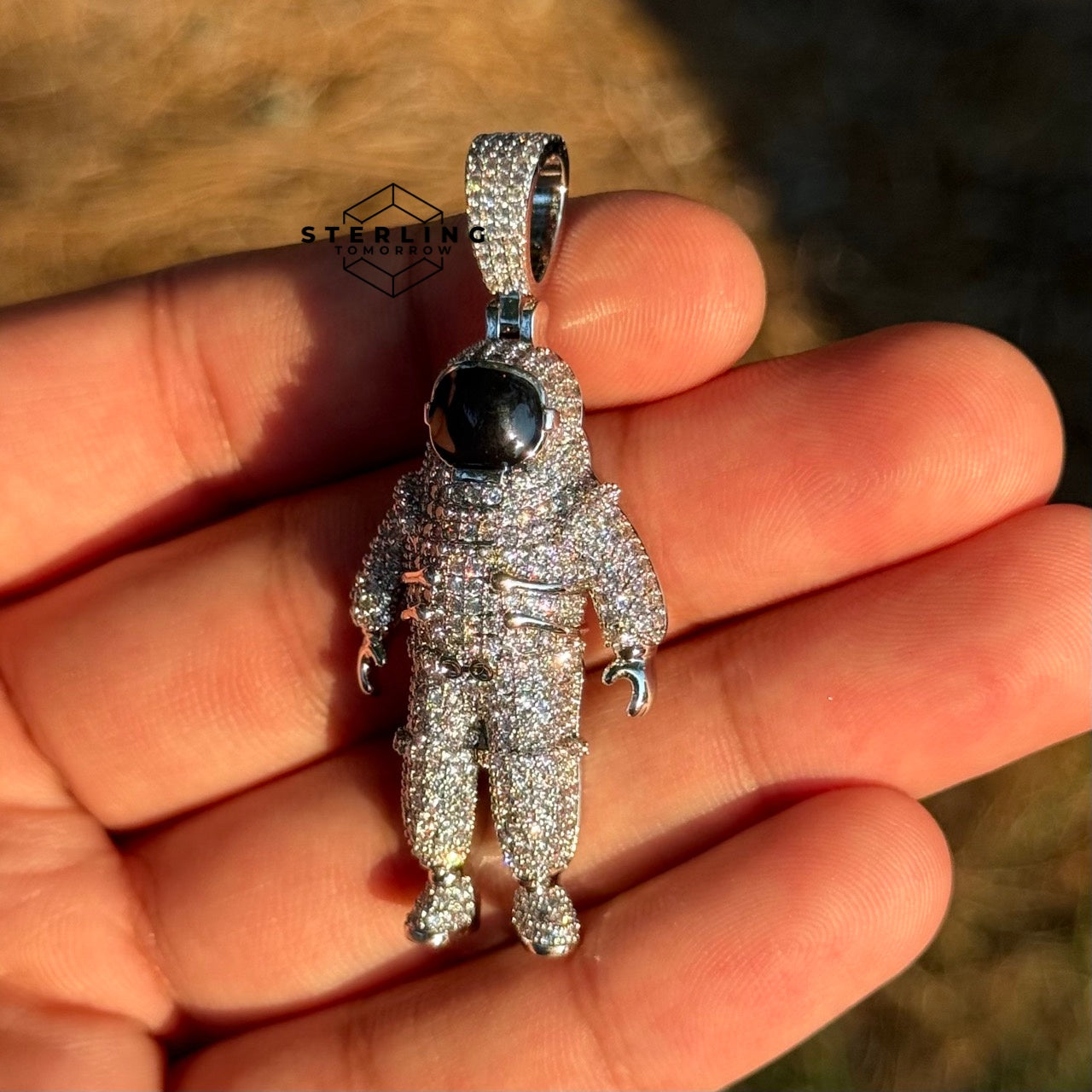 Astronaut Iced Out Pendant