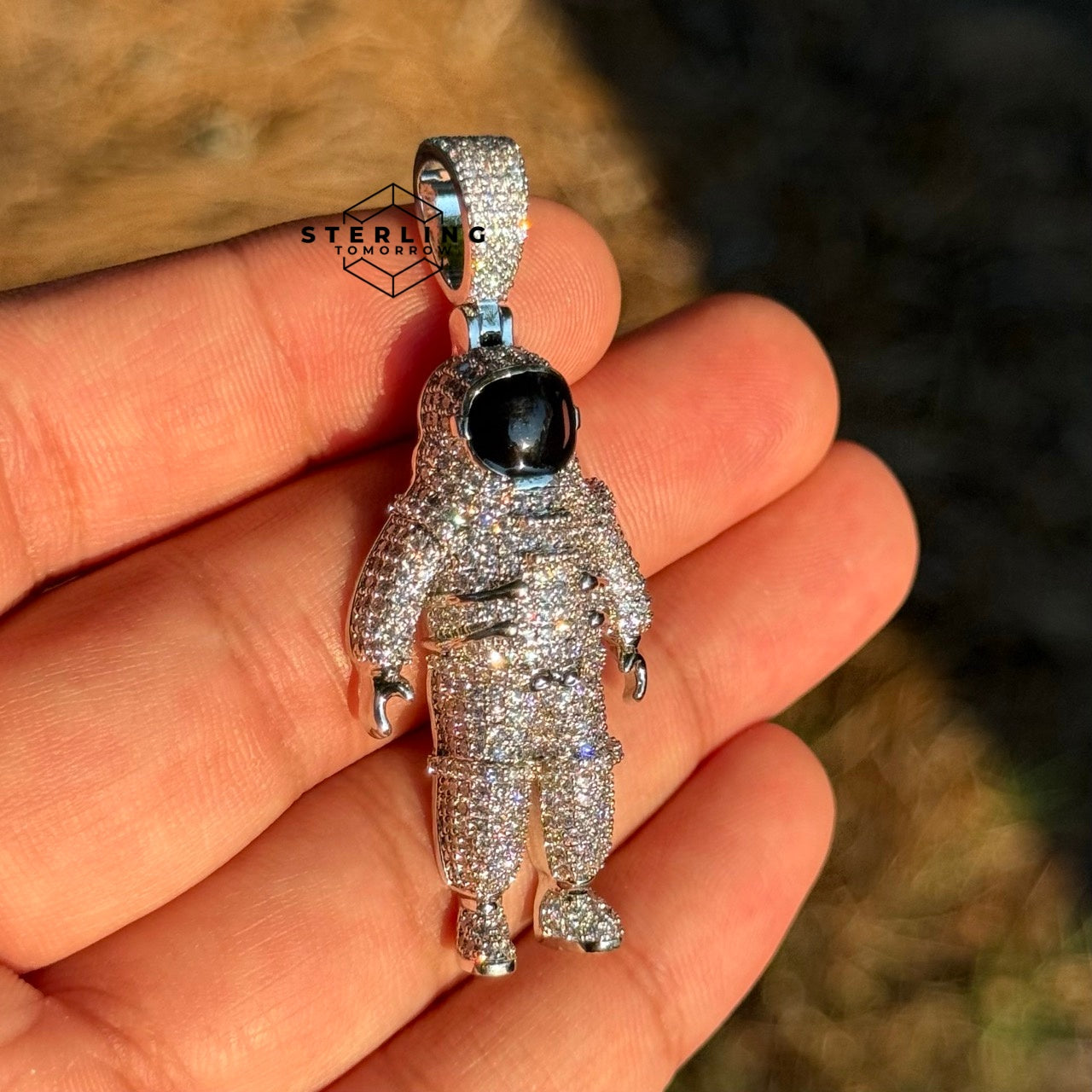 Astronaut Iced Out Pendant