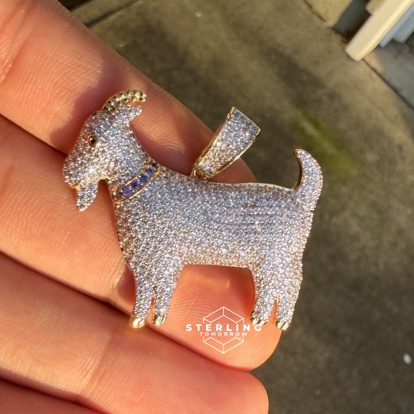 Goat Iced Out Pendant