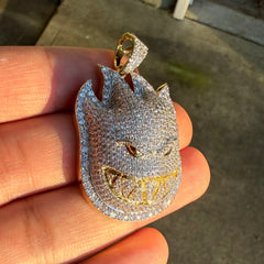 Ghost Gold Character Iced Out Pendant