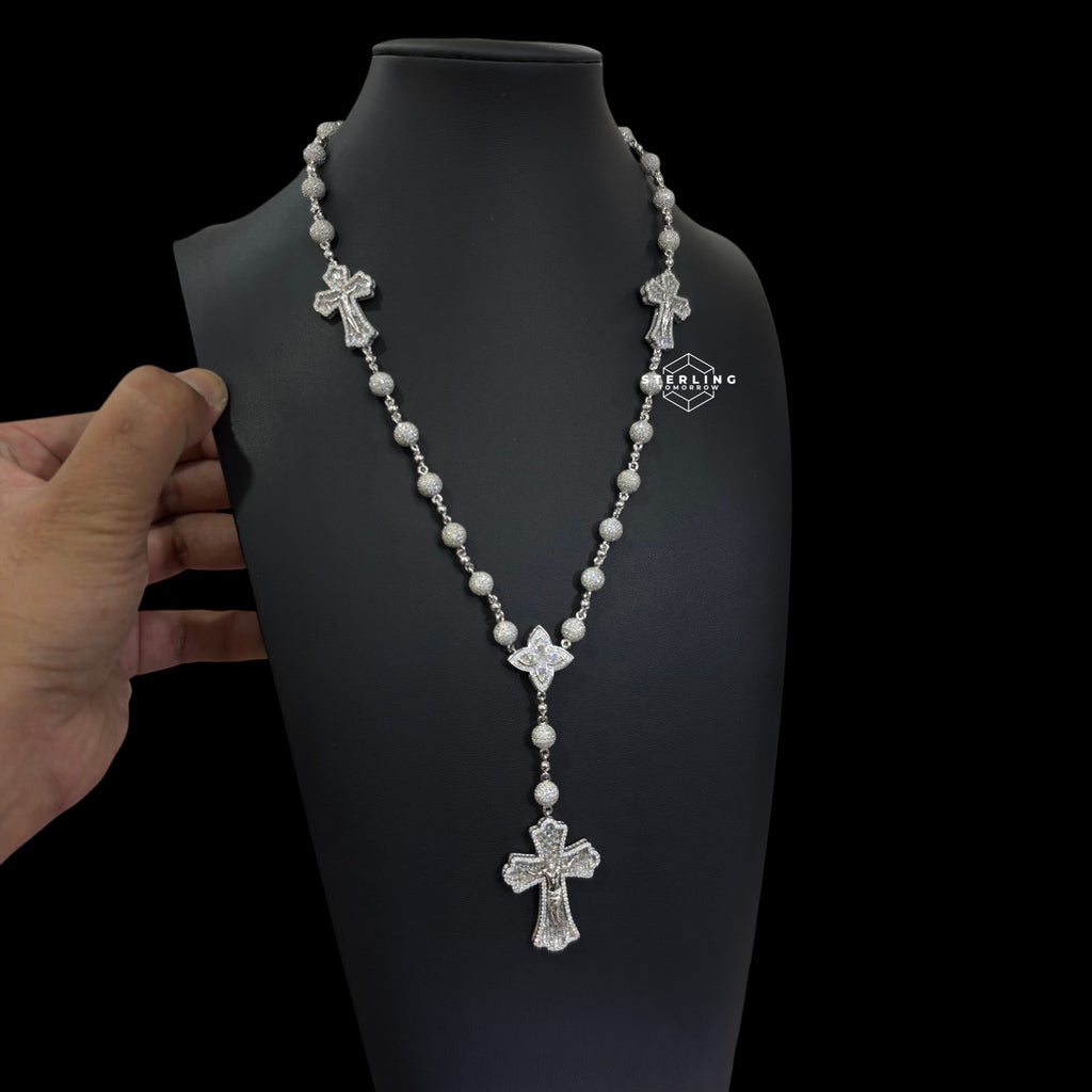 20" Custom Moissanite Rosary Chain