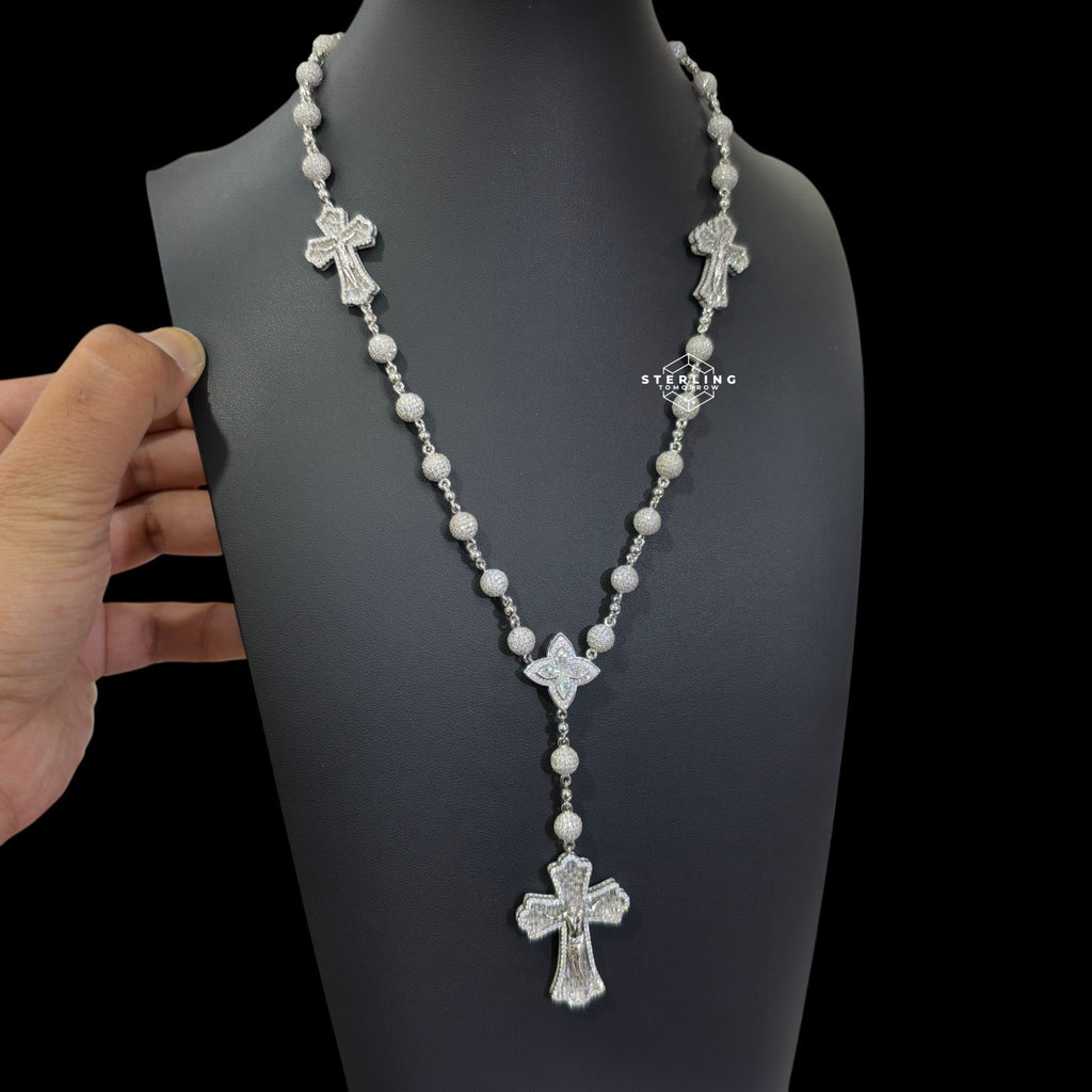 20" Custom Moissanite Rosary Chain