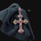 Moissanite Cross Pendant 925 / Rose Gold
