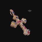 Moissanite Cross Pendant 925 / Rose Gold