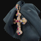 Moissanite Cross Pendant 925 / Rose Gold