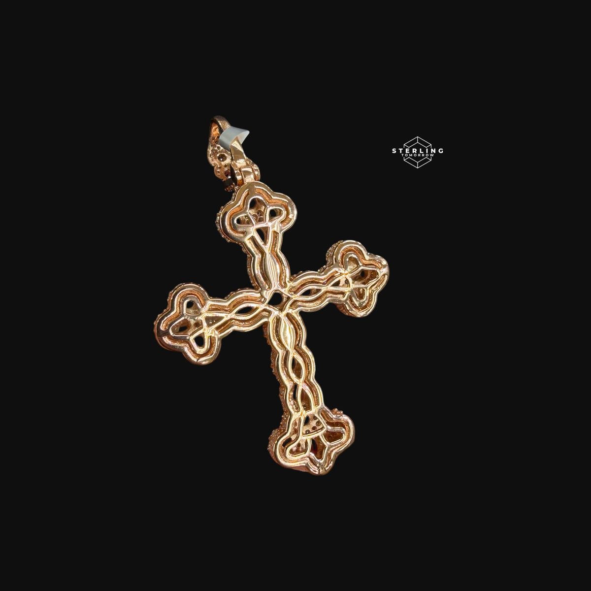 Moissanite Cross Pendant 925 / Rose Gold