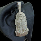 Moissanite Virgin Mary Pendant Reverse Set