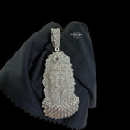 Moissanite Virgin Mary Pendant Reverse Set