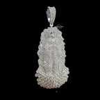 Moissanite Virgin Mary Pendant Reverse Set