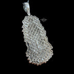 Moissanite Virgin Mary Pendant Reverse Set