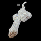 Moissanite Pear Baguette Cross Pendant, 925 Silver Iced Out Hip Hop Necklace