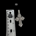 Moissanite Pear Baguette Cross Pendant, 925 Silver Iced Out Hip Hop Necklace