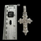 Moissanite Pear Iced Out Cross Pendant