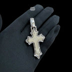 Moissanite Pear Iced Out Cross Pendant
