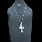 Moissanite Pear Iced Out Cross Pendant