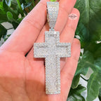 Moissanite 3" 3D Cross Pendant