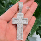 Moissanite 3" 3D Cross Pendant