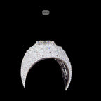 Moissanite Cluster Mens Ring