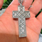 Moissanite 3" 3D Cross Pendant