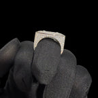 Moissanite Eagle Signet Ring, 925 Silver Iced Out Mens Hip Hop Ring, GRA Certified Eagle Crest Jewelry