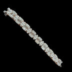 7mm Moissanite Emerald Cut Marquise Tennis Bracelet 7 Inch, 925 Silver Ladies Iced Out Bracelet