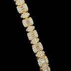 7mm Moissanite Emerald Cut Marquise Tennis Bracelet 7 Inch, 14k Gold 925 Silver Ladies Iced Out Bracelet (Copy)