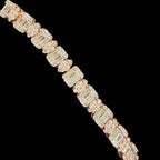 7mm Moissanite Emerald Cut Marquise Tennis Bracelet 7 Inch, Rose Gold 925 Silver Ladies Iced Out Bracelet (Copy) (Copy)