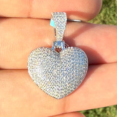 Heart Moissanite Charm Pendant