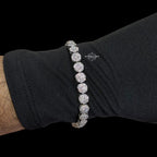 7mm Moissanite Cluster Bracelet 8"