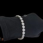 7mm Moissanite Cluster Bracelet 8"