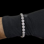 7mm Moissanite Cluster Bracelet 8"
