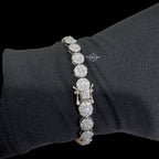 7mm Moissanite Cluster Bracelet 8"